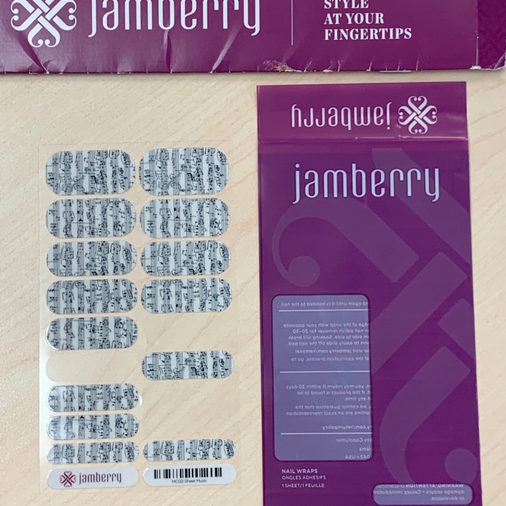 2/$18 - Jamberry Nail Wrap - Sheet Music